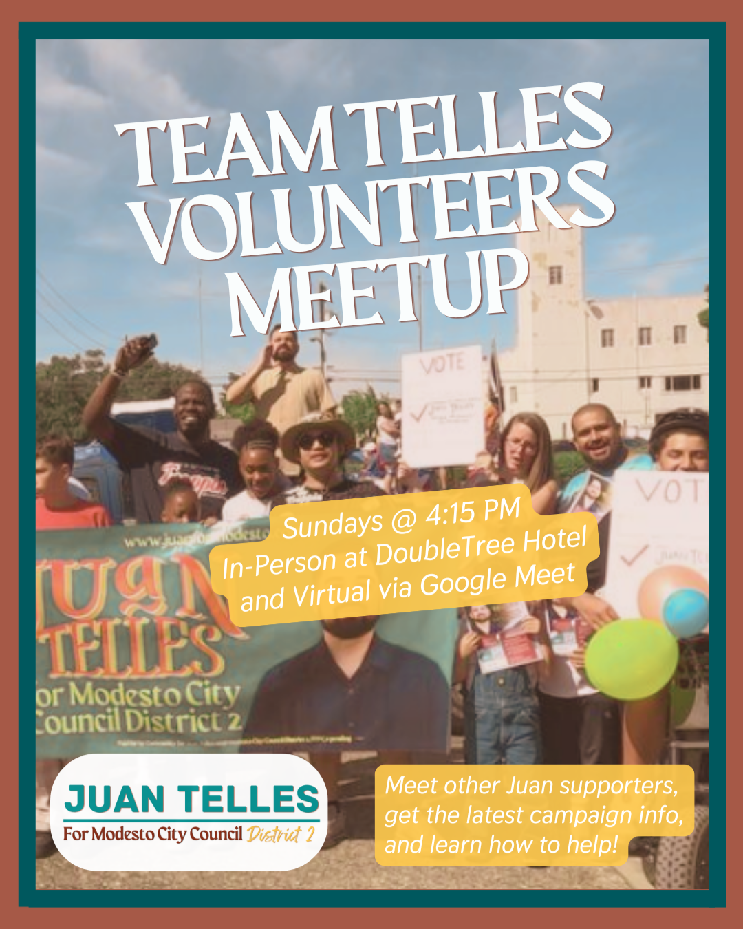 Team Telles Volunteers Meetup — Sundays at 4:15 PM